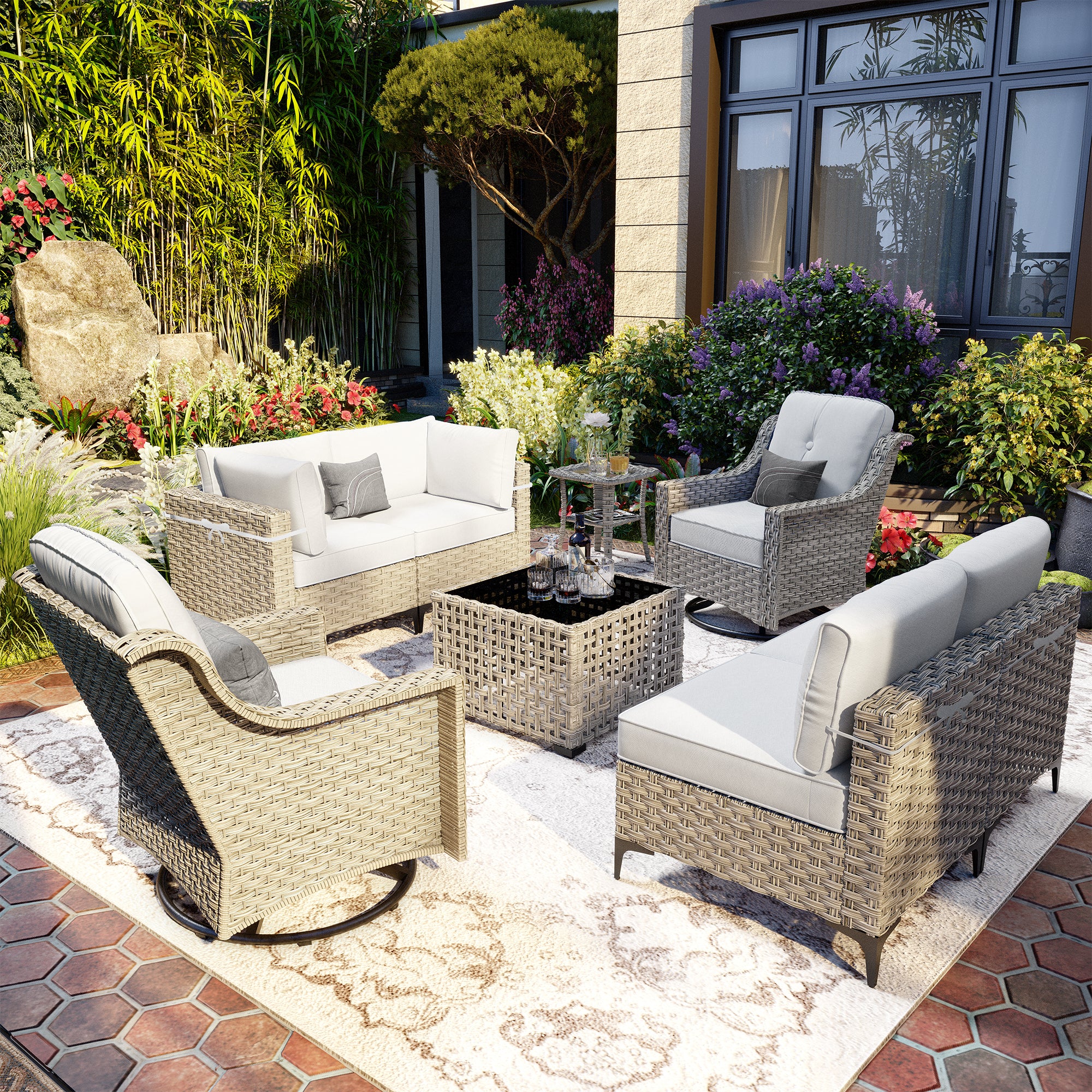 SKT Series - Sectional Outdoor Furniture Set 8-Piece