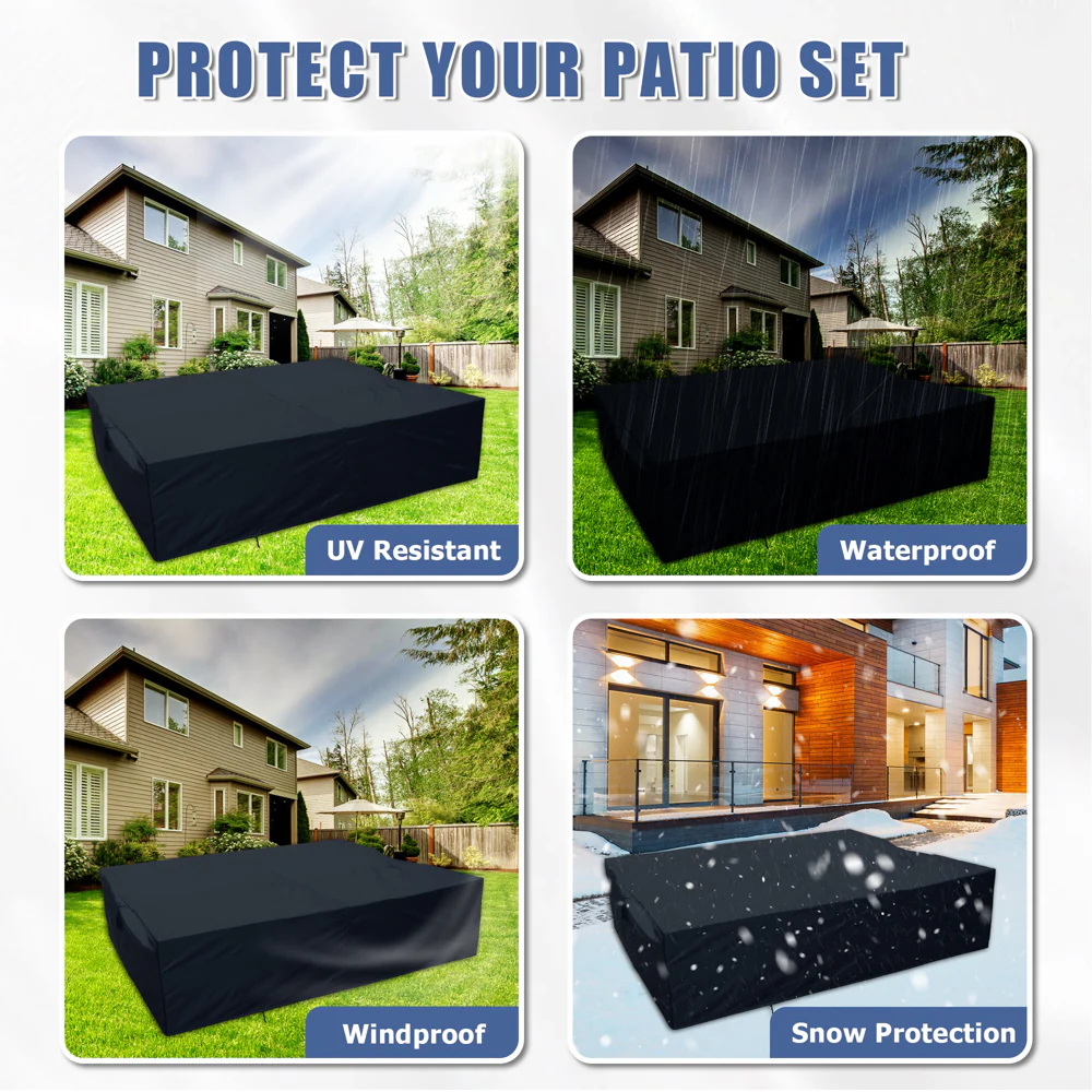Ovios Patio Furniture Set Cover Waterproof Universal Type Multiple Sizes