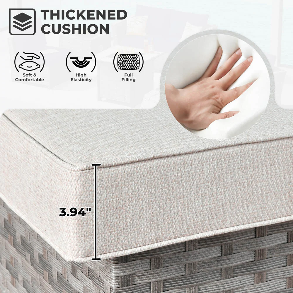 Ovios New Rimaru Series Patio Furniture Set 10-Piece include 42