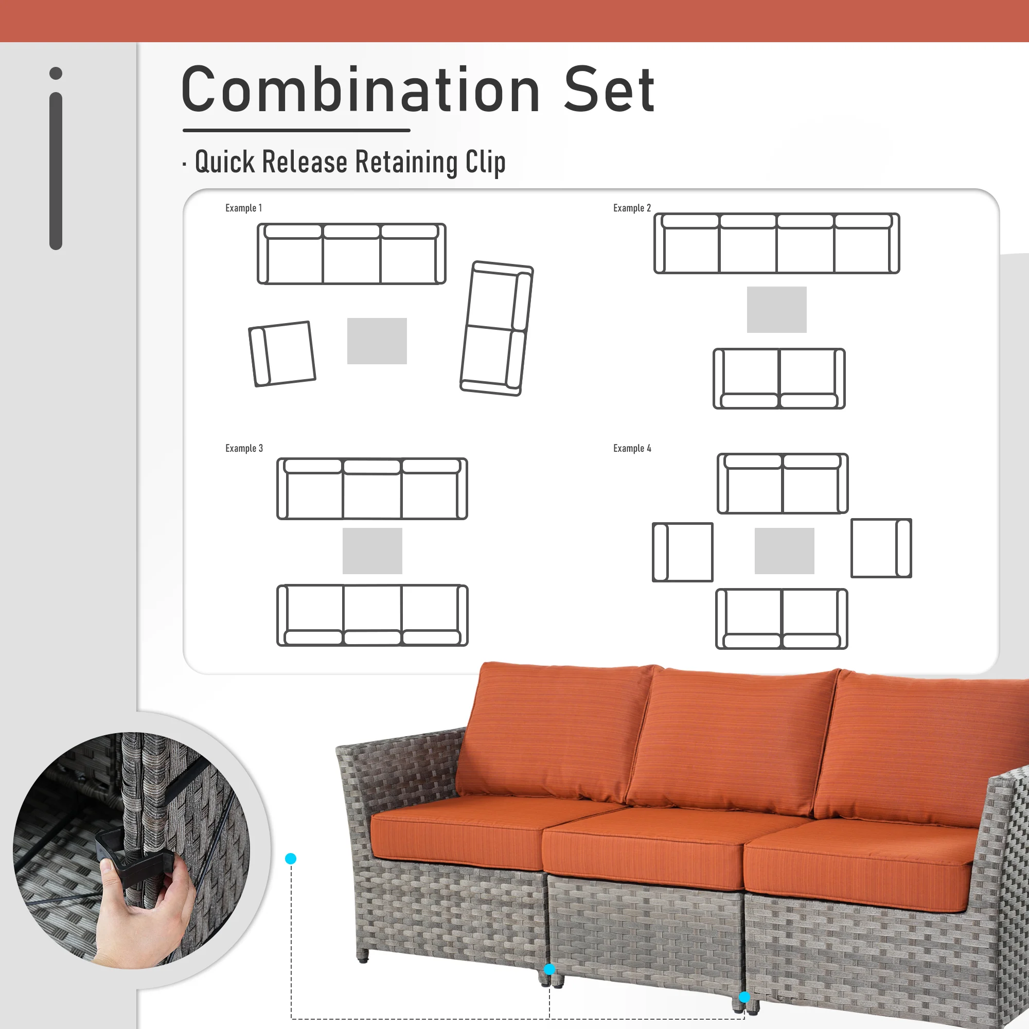 Ovios Patio Furniture Set 10-Piece include 42