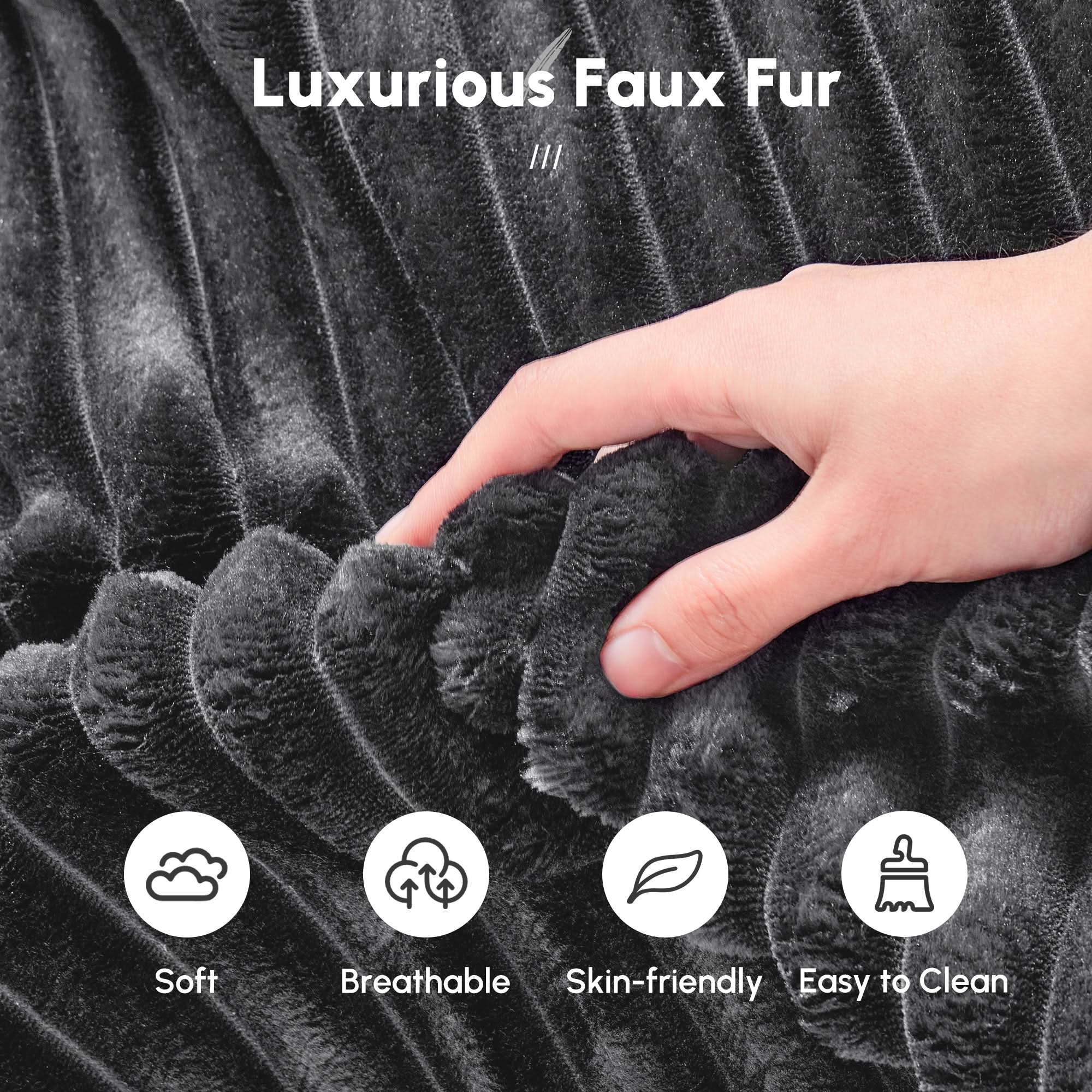 Ovios Boneless Chaise Lounge,Luxurious Faux Fur, No Assembly Required