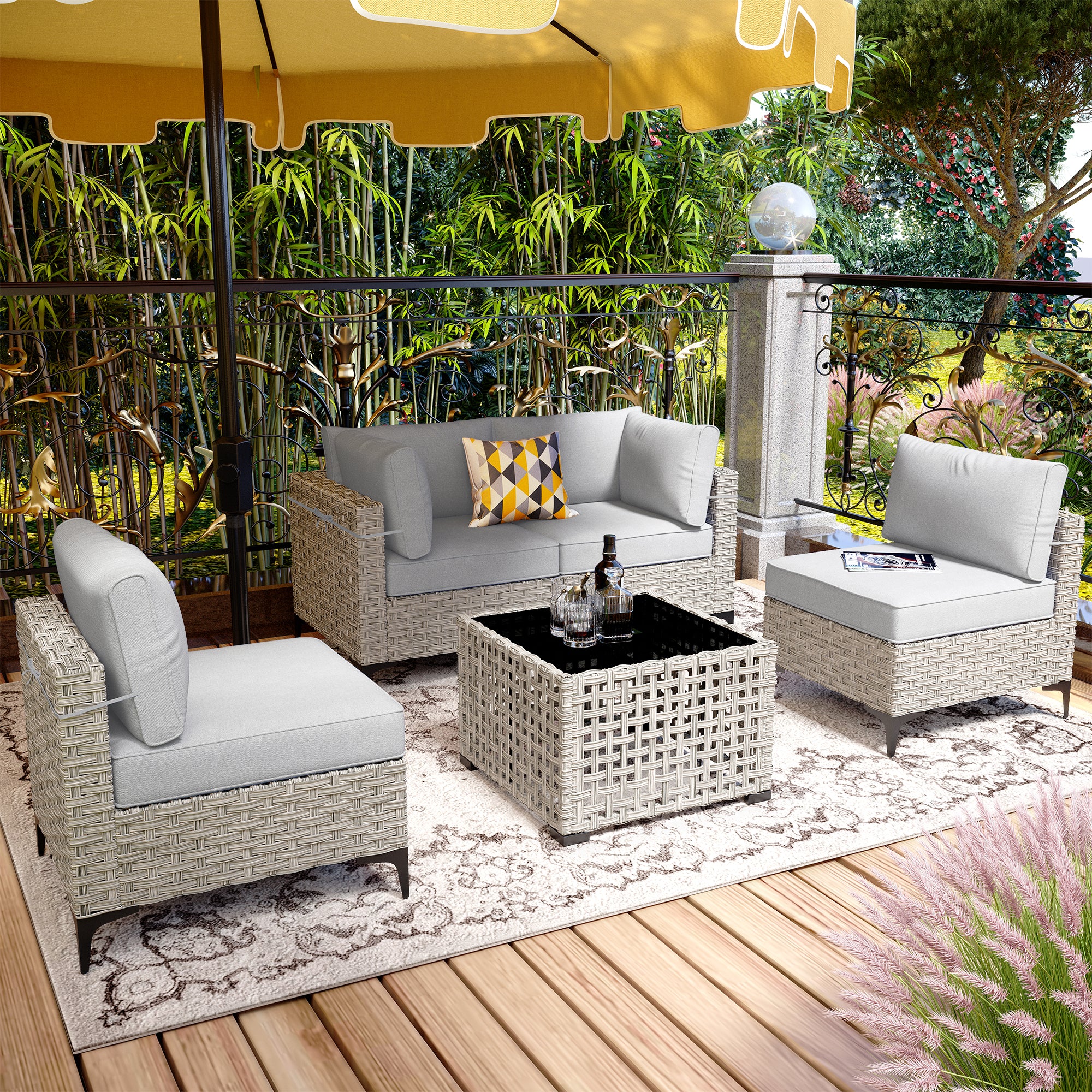 SKT Series - Sectional Outdoor Furniture Set 5-Piece