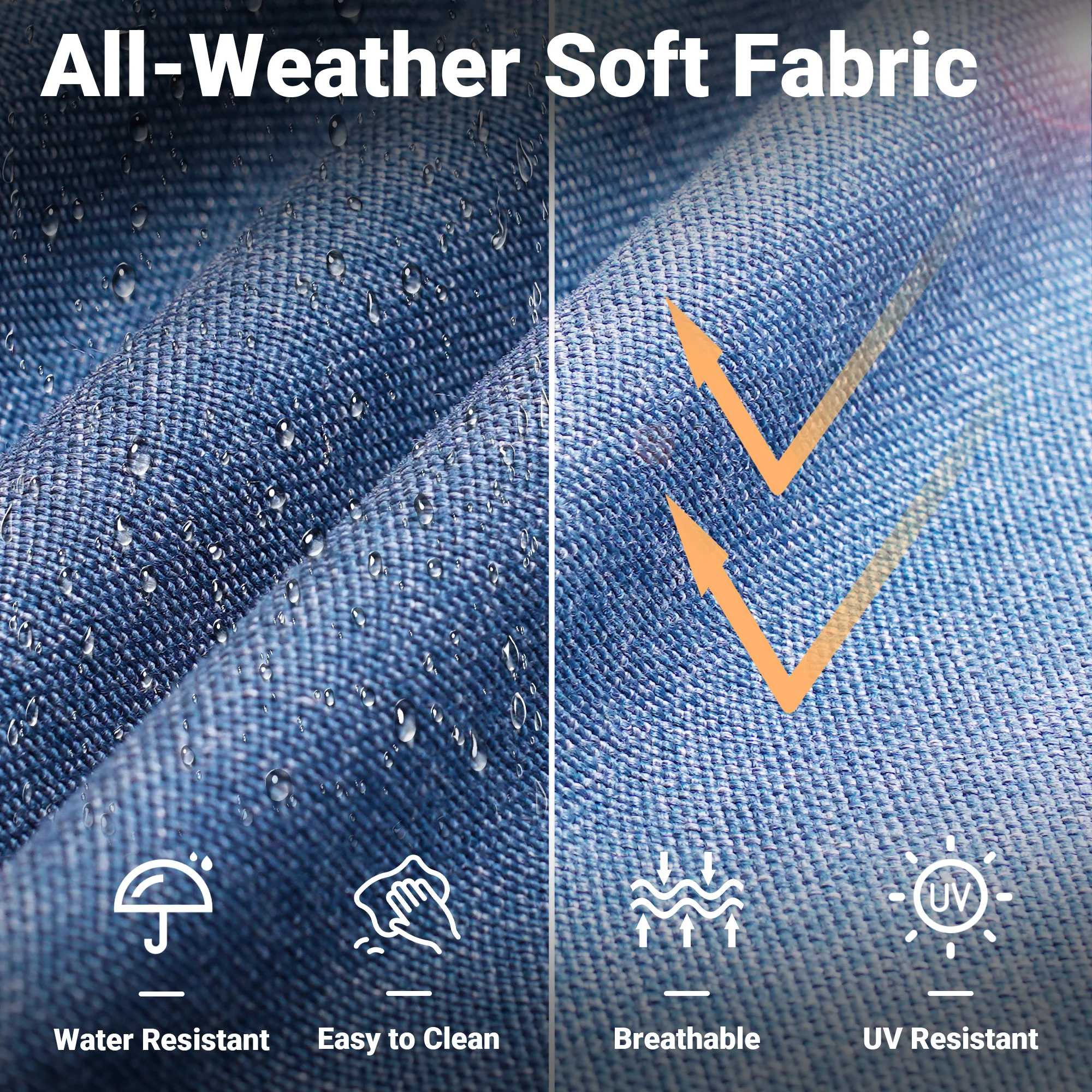 Ovios Patio Chairs New Vultros 3-Piece with Table High Back Square Shape Armrest