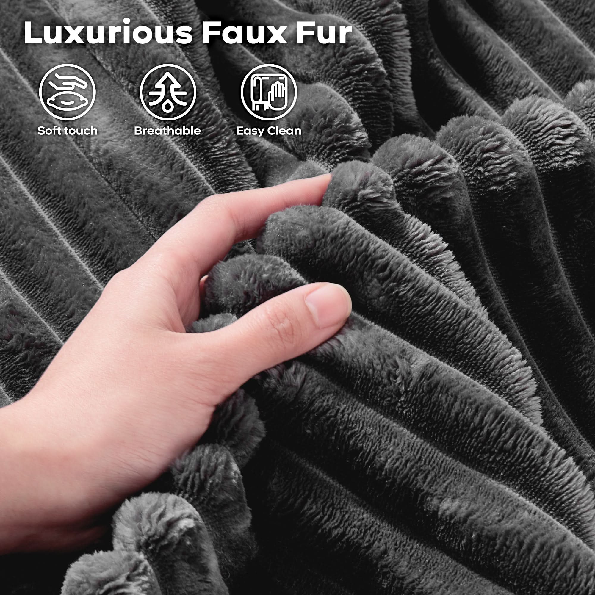 Ovios Living Room Modular Couch Ottoman, 1 Wale Plush Corduroy Fabric