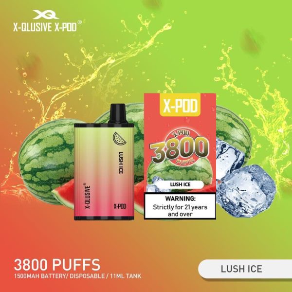 X-QLUSIVE X-POD LUSH ICE  – 3800 PUFFS