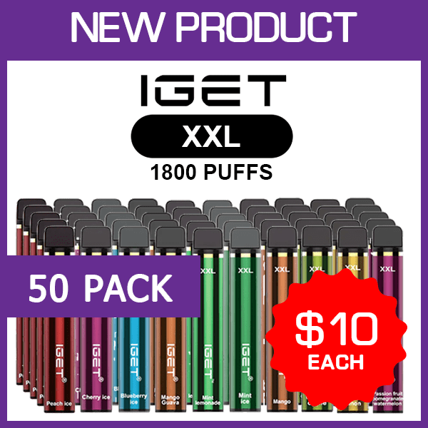 IGET XXL – 1800 PUFFS – 50 PACK