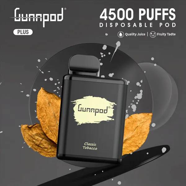 GUNNPOD PLUS CLASSIC TOBACCO – 4500 PUFFS
