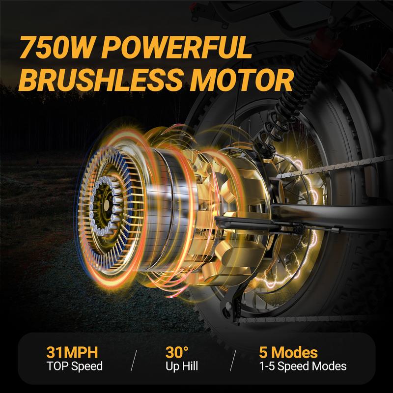 【🎉New Year discount offer】Electric ebike | Peak Power 1500W | Full Suspension | Top Speed 31 MPH | Range 40-70 Miles | 48V 20Ah Removable Battery | 2-Seater Design | LED Headlights | 20-Inch All-Terrain Fat Tires | UL 2849 Certified ebike